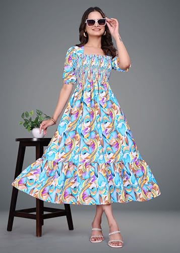 Image of Women A-line Multicolor Dress Group 10