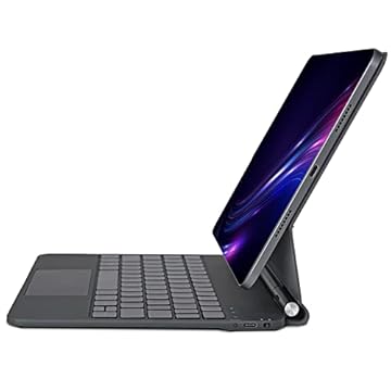 InUnion Teclado Mágico para iPad Pro 11 (1ª / 2ª / 3ª / 4ª geração) e Air 11 polegadas (M2, 2024), Capa de Teclado Magnética de 10,9 "para iPad Air de 5ª e 4ª geração com Trackpad, Retroiluminado