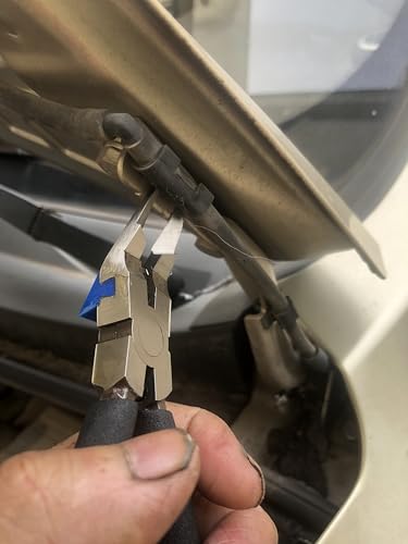 Image of Multipurpose Diagonal Cutting Pliers with Stainless Steel Blades and Rubber Handles, Fastener Removal Tool for Car Door Panel Clips and Plastic Rivets