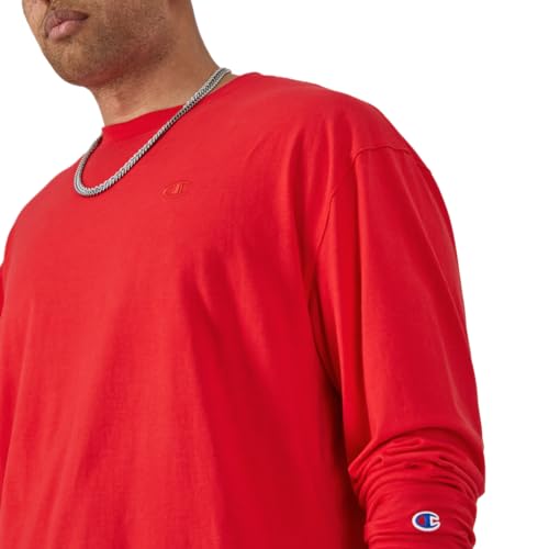 Image of Champion Men's Classic Long Sleeve T-Shirt, Standard Fit, C Logo, Available in Regular and Big & Tall