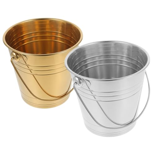 Garneck Stainless Steel Ice Cube Container Thick Beer Bottle Bucket for Parties Bars Ktvs