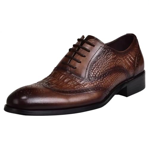 Men's Lace-ups Formal Dress Shoes Oxford Formal Classic Business Shoes with Adjustable Laces, Casual Thick Sole Business Shoes