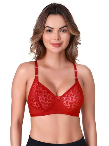 Image of SKDREAMS Naina Net Seamed Non Padded Full Coverage Non-Wired Women Full Coverage Bra