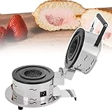 Burger Maker Maschine, Eiscreme Burger Make Burger Hamburger Maker, kommerzielle runde Waffelmaschine, 0-300 °C Temperatureinstellung/Antihaftbeschichtung/schnelles Erhitzen, Eiscreme-Sa