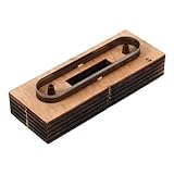 Milisten Gabarit de Découpe Cuir Soi-même en Bois, Petite Taille, Moule à Lamelles de Cuir pour Artisanat, Matrice Multi-Usage pour Découpage Précis, Outil Pratique pour Maroquinerie