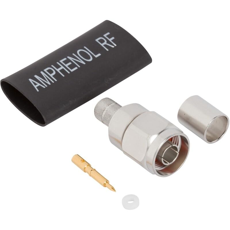 Amphenol, 082-6642, RF Connector N-Type Straight Crimp Plug Times LMR-400 Optimized Belden 9913 50 Ohm