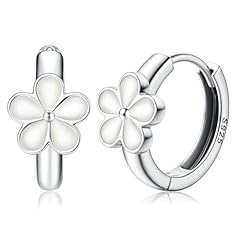 18K White Gold Plated - White Flower