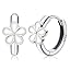 18K White Gold Plated | White Flower