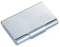 TROIKA JUMBO 30 KARTENETUI- CDC78/TI - Vistenkartenetui, 30 - Prägung auf Deckel - für ca. 30 Karten - Aluminium - titanfarben - das Original von TROIKA