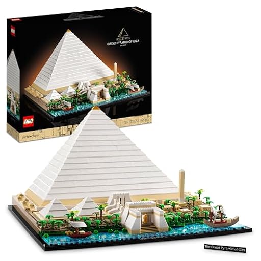 LEGO Architecture Gran Pirámide de Guiza, Maqueta para Construir de Egipto, Manualidades de Monumentos y Decoración del Hogar, Regalos para Adultos, Hombres y Mujeres 21058 | Ya disponible en tu tienda friki favorita! En mundofriki.es!