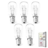 Zuahaly Bombillas E14 de 15W para lámpara de sal, frigorífico, máquina de coser, luz cálida de 2700K, bombilla T20 regulable de 230V, diseño compacto y eficiente para uso doméstico y pequeños