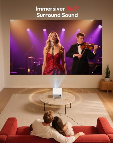 Smart Beamer N6 Pro: Netflix-fähig & Autofokus mit 4K-Unterstützung und 1080P Full HD, WiFi 6, automatische Trapezkorrektur. Kompakter Projektor für Heimkino, Outdoor und Android/iPhone