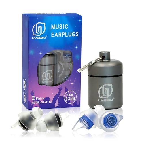 15 Best Ear Plugs for Concerts: Protect Your Hearing in Style and Comfort 27 LYSIAN High Fidelity Concert Ear Plugs for Music- 2 Pairs