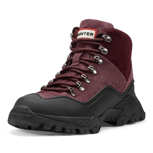Hunter Women's Jasper Waterproof, Dark Red Suede, 6 Medium