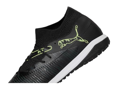 PUMA Puma Men's Future Match Turf Trainer Soccer Cleats, Black-Fizzy Light-Green Terrain AH25, 10