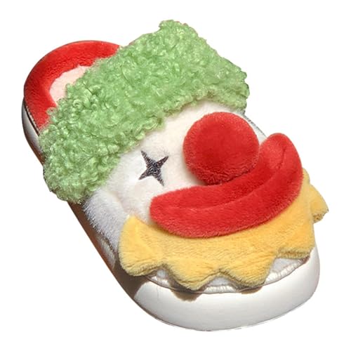Plush Slippers for Couples House Shoes with Non-Slip Sole Clown Design Indoor Bedroom Living Room Footwear4