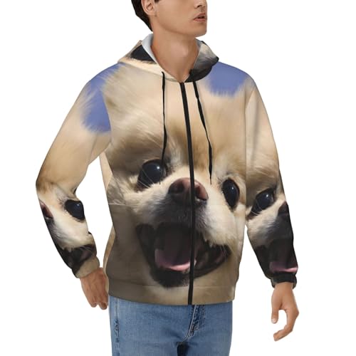 Sweat capuche homme zippé chaud fini les vêtements ternes avec ce Poméranie