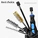 SMJXTOP 18Pcs Wire Brush Drill Attachments, Nylon, Brass, Stainless Steel Wire Brush Bore Cleaning Brush Set for Power Drill Impact Driver,Abrasive Drill Wire Brush with 1/4