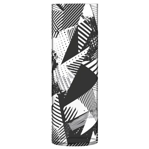 Jarrón triangular blanco y negro de plástico para decoración de mesas 2