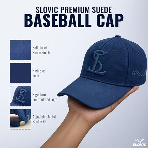 Image of SLOVIC Cap for Men Stylish | Unisex Cap with Adjustable Straps | Summer Caps for Men & All Sports - Cricket, Football | Comfortable fit Baseball Caps for Mens & Boys | Free Size