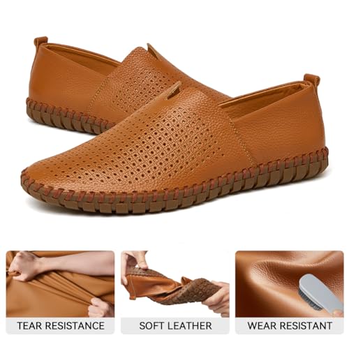 Men's Driving Loafers Leather Casual Slip On Shoes3
