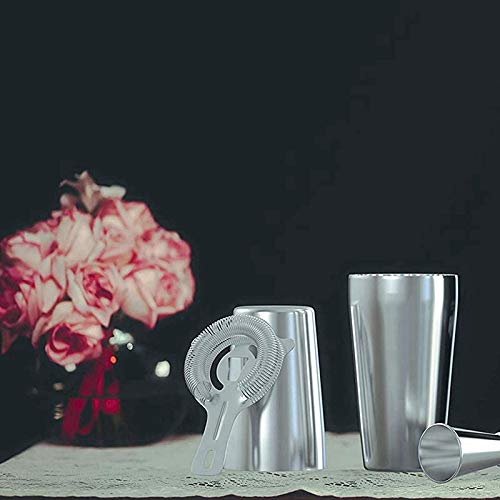Cocktail Shaker Set Professional Shaker Cocktail Striante y Jigger Set Sitio de Barra de Acero Inoxidable de 4 Piezas
