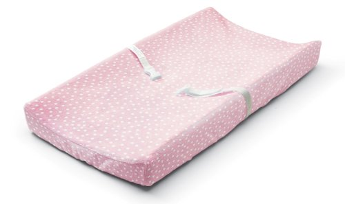 Summer Ultra Plush Change Pad Cover, Pink with Dots