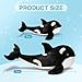 Tezituor Stuffed Orca Plush Toy 51inch Orca Stuffed Animal Soft Killer Whale Stuffed Animal Blackfish Sea Critters Gift for Kids on Birthday Christmas