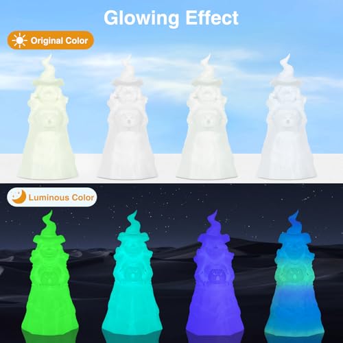 Image of Glow in Drak PLA Filament 1.75mm Luminous 3D Printer Filament Bundle, Value Pack Filament 4kg(8.8lbs), 1kg /Spool, Fit Most FDM 3D Printers (Green&Teal&Purple&Rainbow)