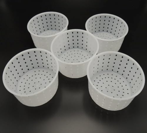 Lot de 5 pièces.Faisselles/moules 900 g pour fromage, ricotta, etc