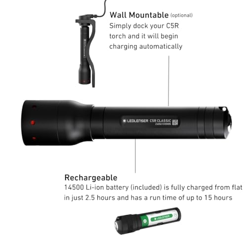 Ledlenser C5R Classic LED Taschenlampe wiederaufladbar mit 420 Lumen