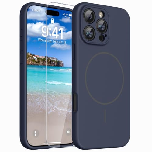 Image of Magnetic for iPhone 16 Pro Case,Shockproof Matte Cover,Deep Blue
