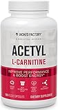 Jacked Factory Acetyl L Carnitine 750mg Supplement - Extra Strength L-Carnitine (ALCAR) for Energy, Body Recomposition, Memory & More - Zero Fillers - 120 Non GMO Veggie Pills