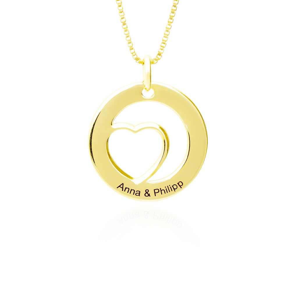 Personalisierte Kette Damenkette mit Gravur 925 Silber - Namenskette personalisiert für die Freundin Ehefrau Mutter oder Tochter