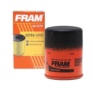 FRAM Extra Guard PH7317, 10K Mile Change Automotive Replacement Interval Spin-On Engine Oil Filter for Select Vehicle Models