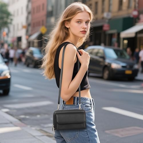 Image of GOIACII Phone Purse Crossbody Bags for Women Small Travel Wallet Touch Screen RFID Blocking
