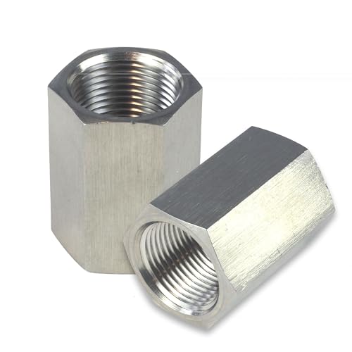 Image of HFS(R) Hex Coupling Coupler 1 /4 inch Female NPT x 1 /4 inch Female NPT Stainless Steel 304, 2PCs Per Pack