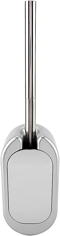 Yctze NailFree Stainless Steel Handle Toilet Brush Set, Wall Mounted Home & Hotel Bathroom Tool with Holder, Essential Daily Bathroom Accessory (#03)