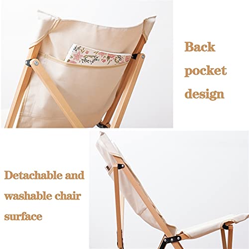 Chaise de plage pliante en bois réglable multi-positions pour extérieur