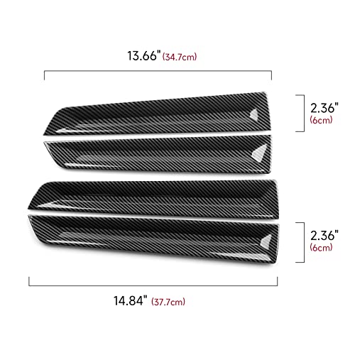 Image of Car Inner Door Handle Strips Cover Decals for 2022 2023 2024 2025 2026 Honda Civic 11th Gen Accessories ABS Carbon Fiber Interior Stickers