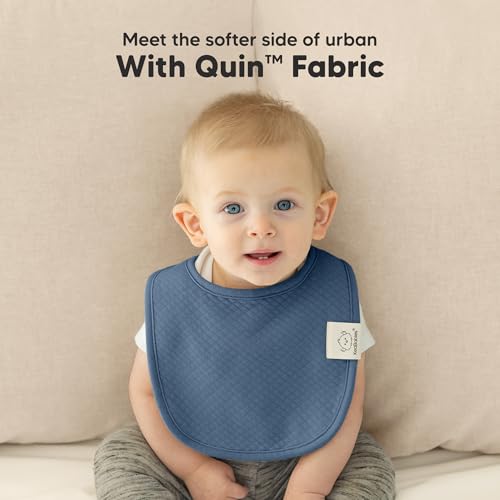 KeaBabies 8-Pack Organic Baby Bibs for Girls, Boys - Quilted Cotton Cloth Baby Drool Bibs for Drooling and Teething Toddler, Newborn, Infant, Soft & Super Absorbent (Basics) - Thumbnail 2