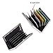 EASTNIGHTS RFID Credit Card Holder Metal Wallet Stainless Steel and Pu Leather Credit Card Protector Case for Men or Women (black)