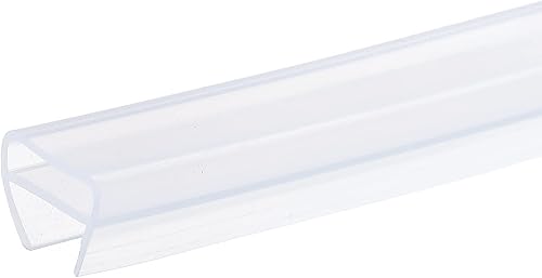 Miniatura 6 de Tira de sellado de puerta de vidrio (78.74 pulgadas), riel de goteo (516 pulgadas) apta para vidrio (516 pulgadas) tipo U sin marco, barrido de