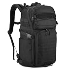 HUNTVP 35L Military Tactical Backpack Rucksack for Men Women, Molle Hiking Backpack Rucking Rucksack with 17.3" Laptop Compartment, Army Bug Out Bag for Commuting, Camping, Travel,School (35l-Black)