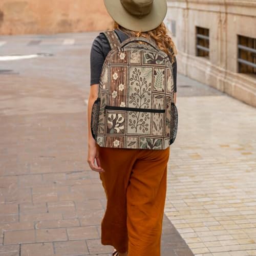 Mochila escolar de viaje para laptop de 15.6 pulgadas ligera estilo juvenil floral 6