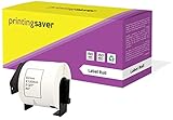 Printing Saver 1x DK-11202 Rotolo Etichette Bianche Compatibili con le Stampanti Brother P-Touch QL-1050 1060N 1100 1110NWB 500 560 580N 650TD 710W 720NW 810W 820NWB (62 mm x 100 mm)