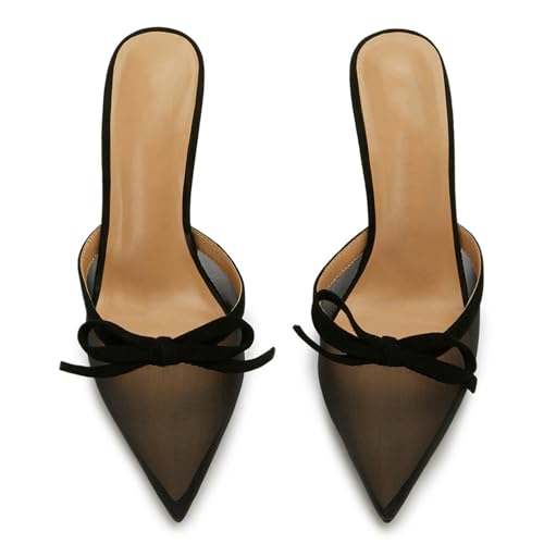 Betastella Womens Slingback Pointed Closed Toe Heels Slip On Mules Stiletto Pointy Toe Party Dress Pumps Shoes2