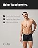 Snocks Boxershorts Herren aus Bio-Baumwolle (6er Pack) - Atmungsaktiv und Ideal für Sport und Alltag - Kein juckendes Etikett und komfortabler Bund - Unterhosen Herren - Gr.M, Farbe Schwarz #1