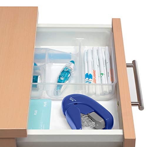 Image of Plus PAPER CLINCH Compact NAVY BLUE Heavy Duty, Light, Staple Free Stapler (31252)