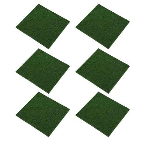 Almohadillas de Anidación de Pollo, Cojín Hierba Artificial Reutilizable con Lubera Suave y Fácil Usar para la Basura Pollo para la Camada Gallina (Paquete de 6 Piezas)